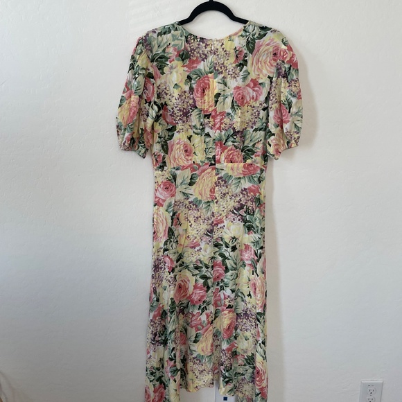 Faithfull Venissa Floral Flower Boho Peasant Cottage Hippie Chic Midi Dress - Picture 10 of 10